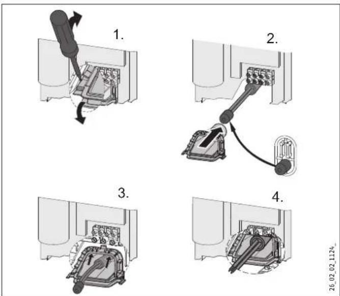 STIEBEL ELTRON DHE 18 SLi - Grote geleiderdoorsnedes bij de elektro-aansluiting onder - 1
