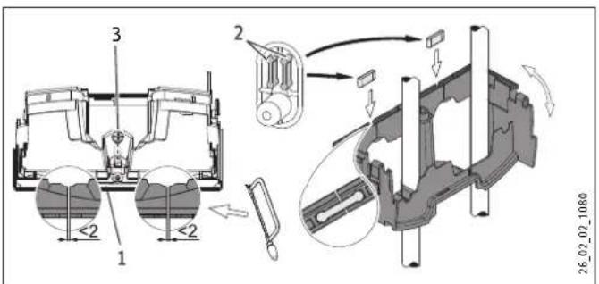 STIEBEL ELTRON DHBE 18 SLi 25A electronic - Montáž spodního dílu zadní stěny při provedení se závitovou přípojkou na zdi - 1