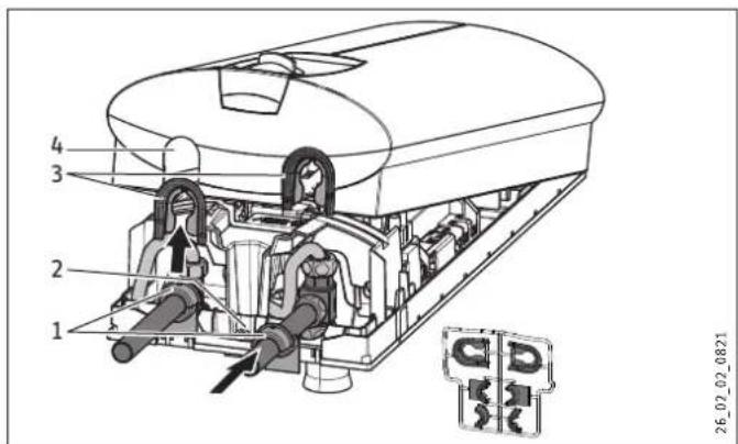 STIEBEL ELTRON DHBE 18 SLi 25A electronic - Water installation on finished walls; fitting the appliance cover - 1