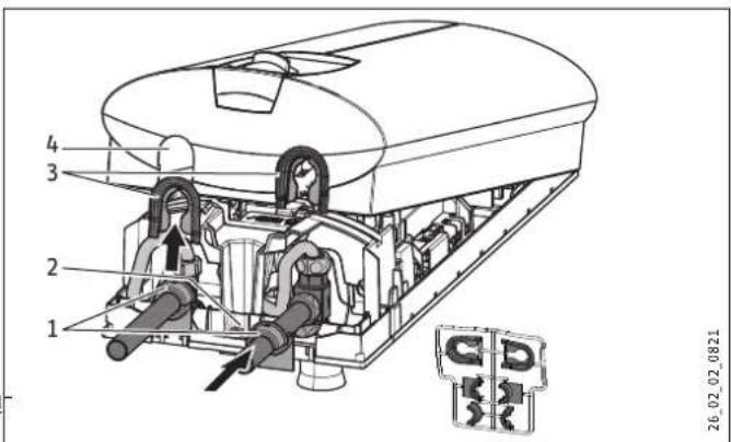 STIEBEL ELTRON DHBE 13 SLi electronic - Instalacja wodna natynkowa, montaż pokrywy urządzenia - 1