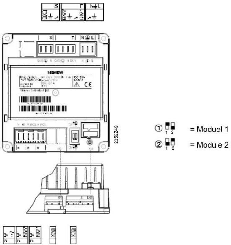 SIEMENS QAA 75.611 - Bornes de raccordement AVS75.390 - 1