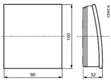 SIEMENS QAA 75.611 - Dimensions et schéma de découpe - 1