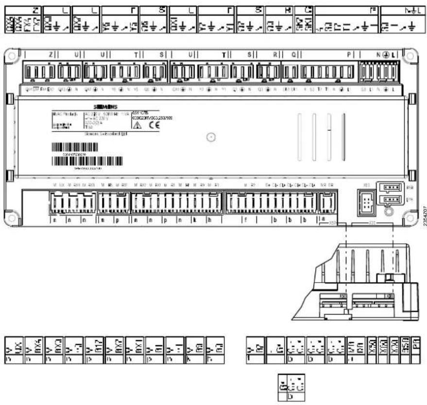 SIEMENS QAA 75.611 - Bornes de raccordement RVS63.283 - 1