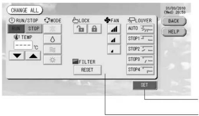 MITSUBISHI SCSL3NAAE - Ana Menüde CHANGE ALL (TÜMÜNÜ DEGISTIR) Düɡmesine basin. - 1
