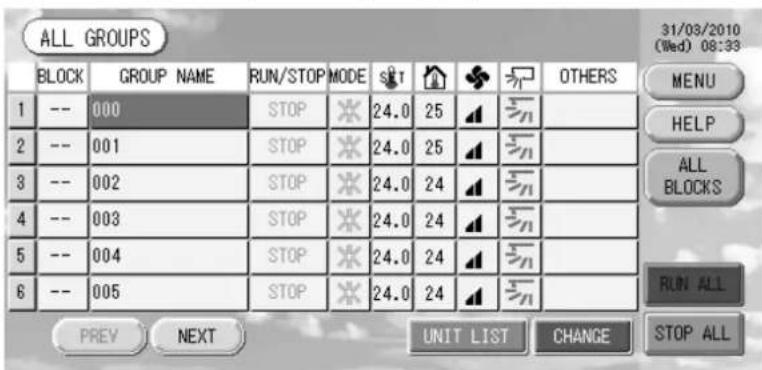 MITSUBISHI SCSL3NAAE - - Visualizzazione ALL GROUPS (tutti i gruppi) - 1