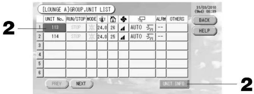MITSUBISHI SCSL3NAAE - Visualização de informações detalhadas sobre aunities - 1
