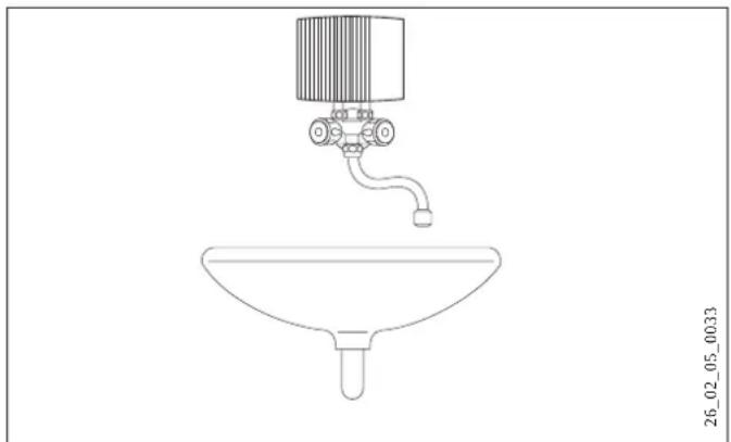 AEG MTE 570 - Montage sur évier à écoulement libre, avec robinetterie à écoulement libre - 1