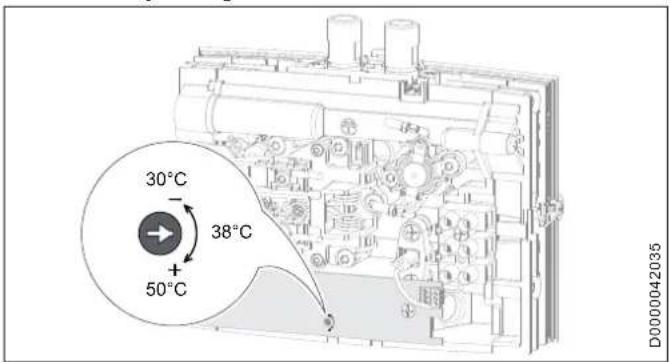 AEG MTE 350 - Setting the maximum temperature - 1