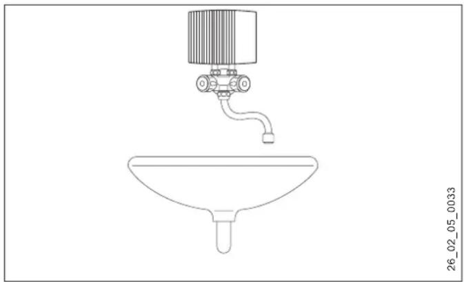 AEG MTE 350 - Übertischmontage, drucklos, mit druckloser Armatur - 1