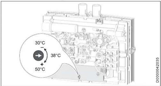 AEG MTE 350 - Ustawianie temperature maksymalnej - 1