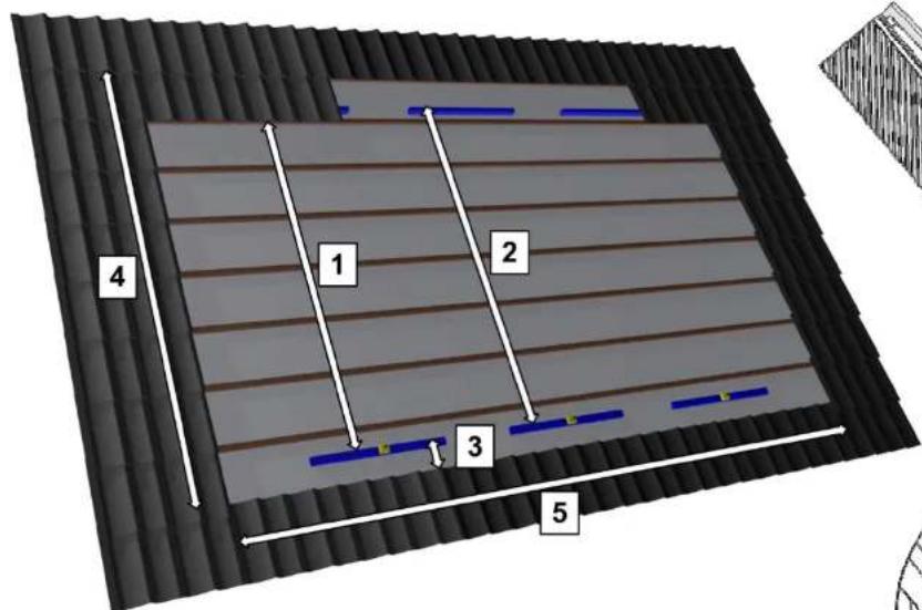 Atag SolarCollector - Dimensions montage dans le toit - 1