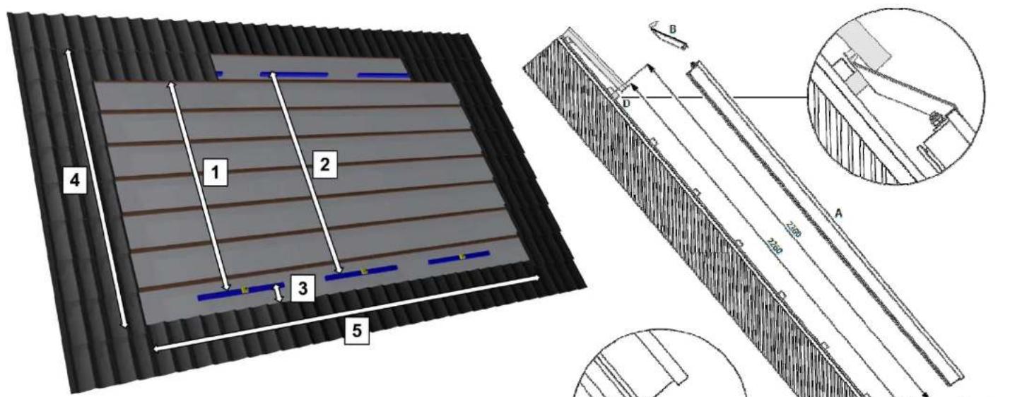 Atag SolarCollector - Afmetingen indak-montage - 1