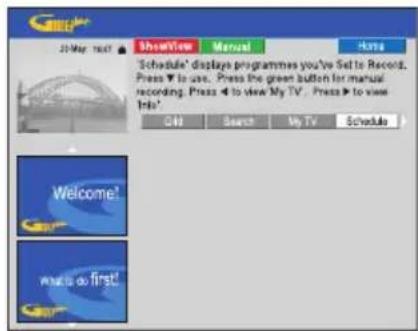 SONY RDRHX919 - 'Schedule' (Programmeringen) - 1