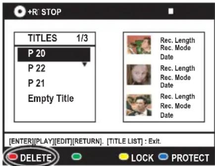 SONY RDRHX919 - Opnamen/titels verwijderen - 1