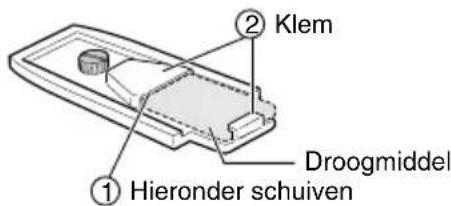 JVC WRMG270 - Breng het droogmiddel op de achterkant van de voetplaat aan. - 1