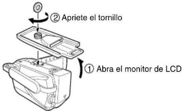JVC WRMG270 - Conecte la base a la parte inferior de la camara. - 1
