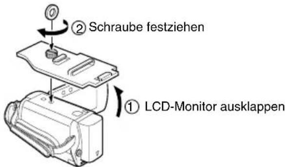 JVC WRMG100 - ③ Bodenplatte unten an Kamera anbringen. - 1