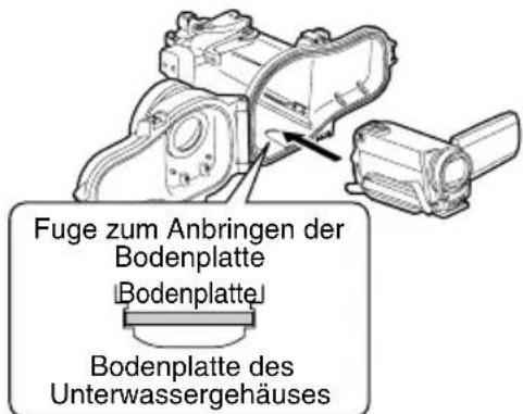 JVC WRMG100 - Setzen Sie die Kamera in das Unterwassergehäuse ein. - 1