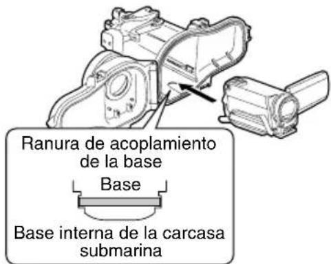 JVC WRMG100 - Inserte la cámara en la carcasa submarina. - 1