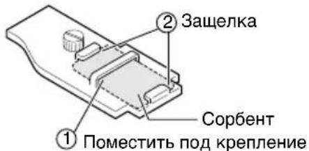 JVC WRMG100 - ② Поместите сорбент в задней части основания. - 1