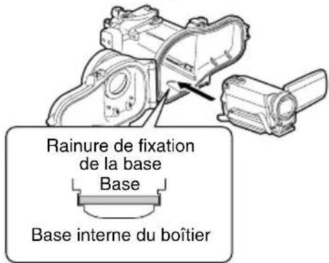 JVC WRMG100 - Insérez le caméscope dans le boîtier sous-marin. - 1
