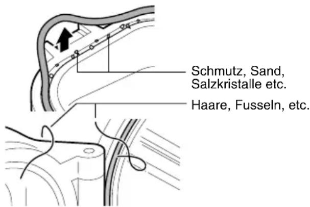 JVC WRMG100 - ⑤ Entfernen Sie den O-Ring und wischen Sie Salz, Sand und andere Fremdkörper ab. - 1