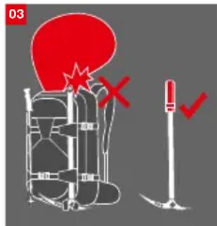 Mammut Removable Airbag System 3.0 - Fijación del material a la mochila - 2