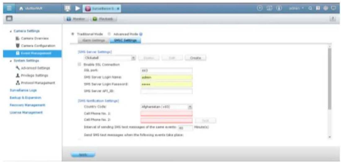 QNAP VS2104L - Paramètres SMSC - 1