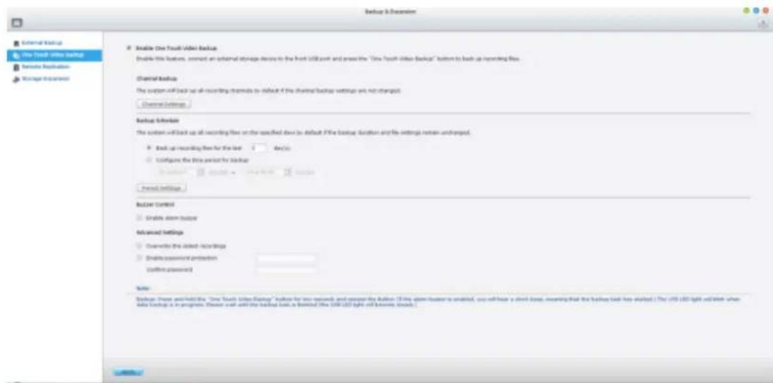 QNAP VS2104L - Sauvegarde video à une touche - 1