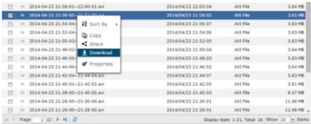 QNAP VS2104L - Téléchargement de fichiers - 1