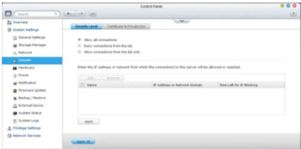 QNAP VS2104L - Sécurité - 1