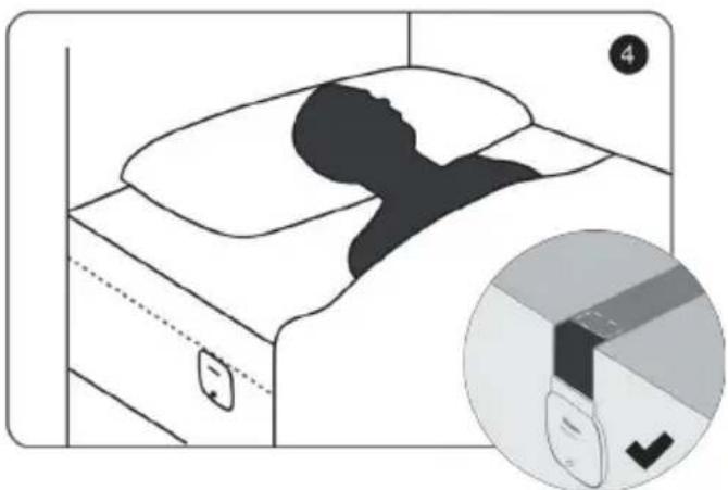 MEDISANA SLEEPACE - Activation et positionnement du moniteur de sommeil - 5