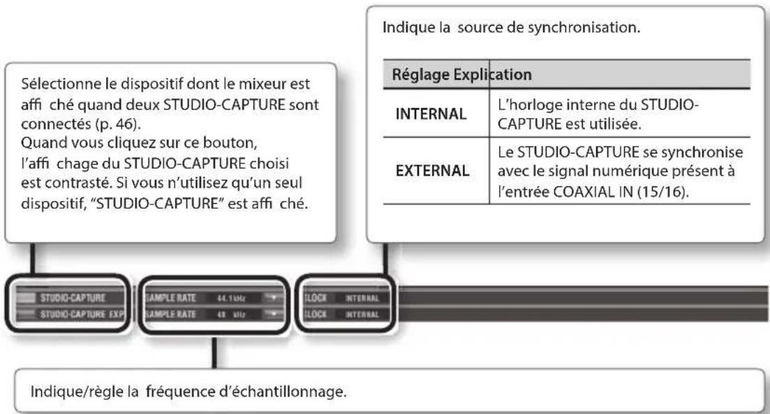 ROLAND StudioCapture UA1610 - Panneau 'device - 1