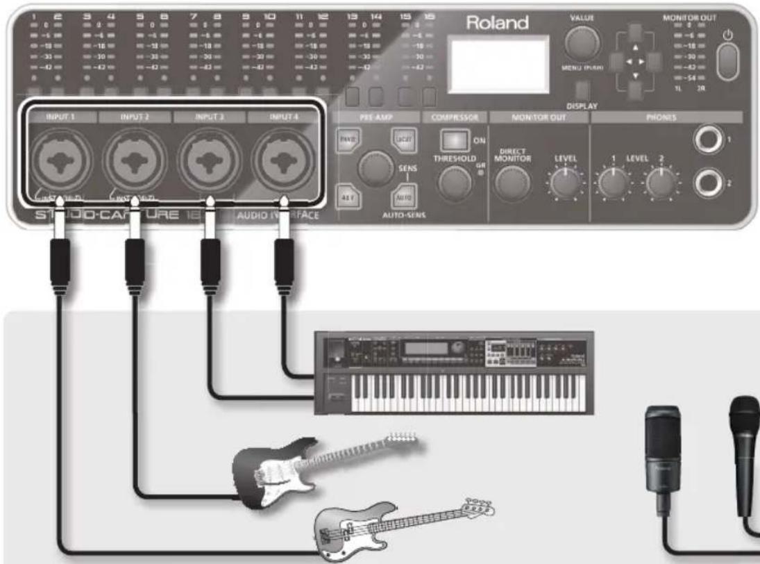ROLAND StudioCapture UA1610 - Panneau avant - 2