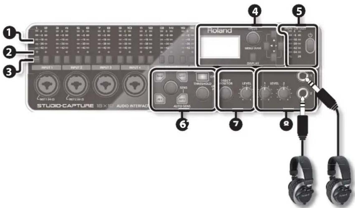 ROLAND StudioCapture UA1610 - Panneau avant - 1