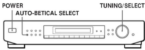 SONY STSE700 - Mémorisation automatique des stations FM (Sélection autobétique) - 1