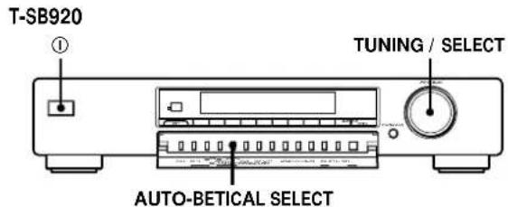 SONY STSB920 - Almacenamento automatico de emisoras de FM (Auto-betical Select) - 1