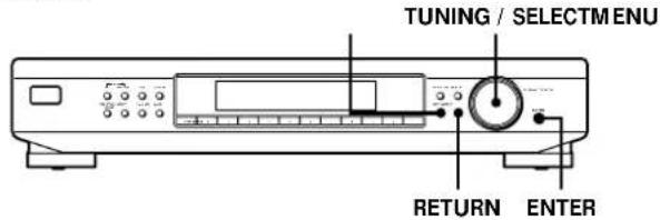SONY STSB920 - About the Menu Entry System - 2