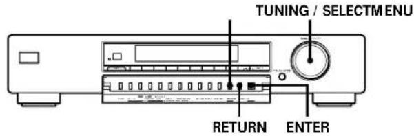 SONY STSB920 - Au sujet du menu - 1