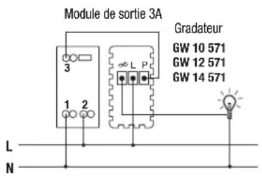 Gewiss GW12821 - Fonctionnement monostable - 1