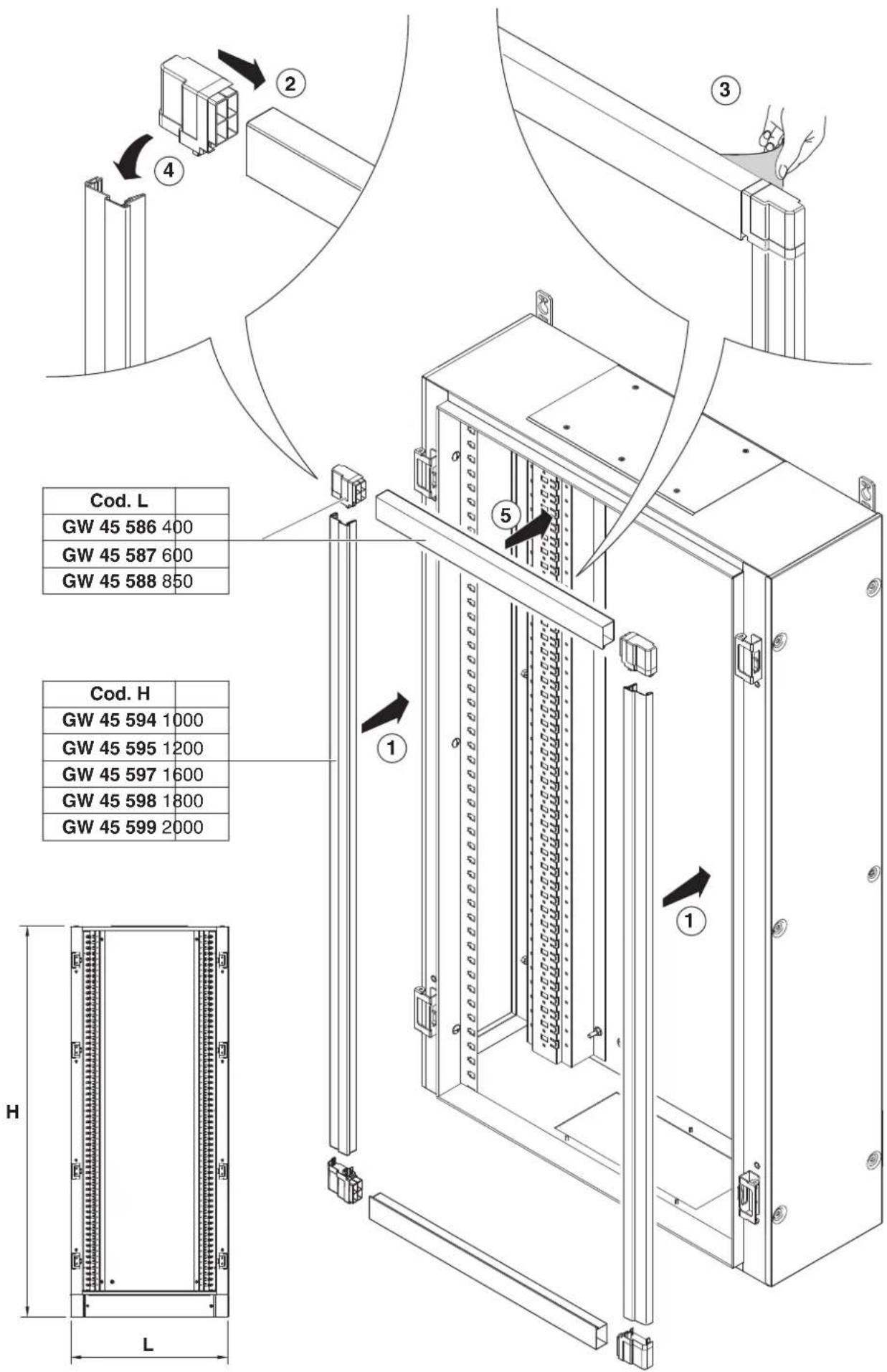 Gewiss GW45054 - MONTAGGIOZOCCOLO - ASSEMBLY OF BLOCK MOUNT - MONTAGE DU SOCLE - MONTAJE ZOCALO - MONTAGE DER SOCKEL - 24