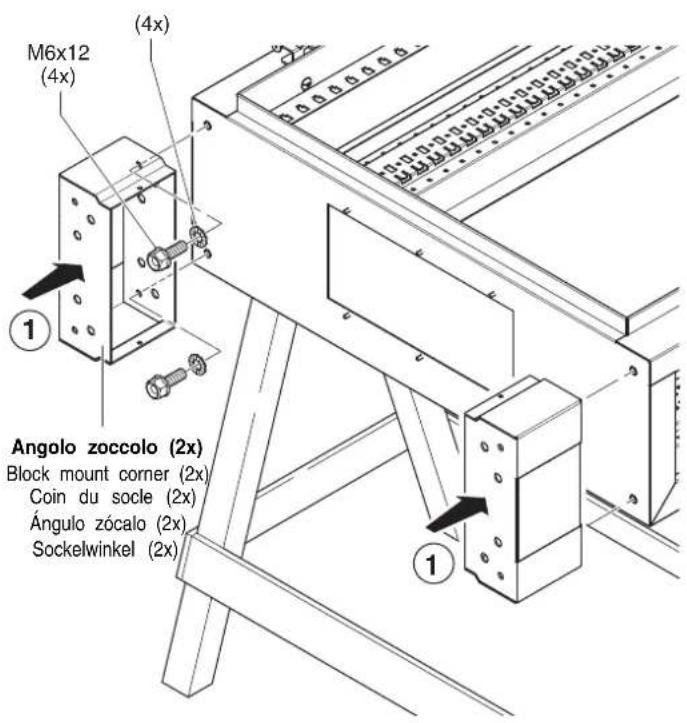 Gewiss GW45054 - MONTAGGIOZOCCOLO - ASSEMBLY OF BLOCK MOUNT - MONTAGE DU SOCLE - MONTAJE ZOCALO - MONTAGE DER SOCKEL - 1