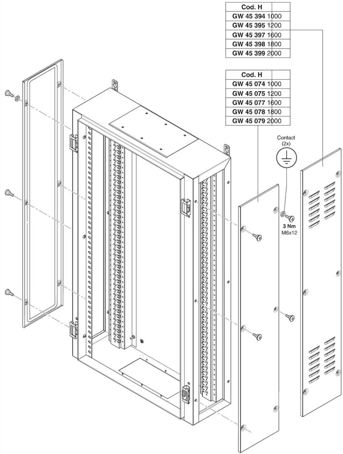 Gewiss GW45057 - MONTAGGIOZOCCOLO - ASSEMBLY OF BLOCK MOUNT - MONTAGE DU SOCLE - MONTAJE ZÓCALO - MONTAGE DER SOCKET - 19