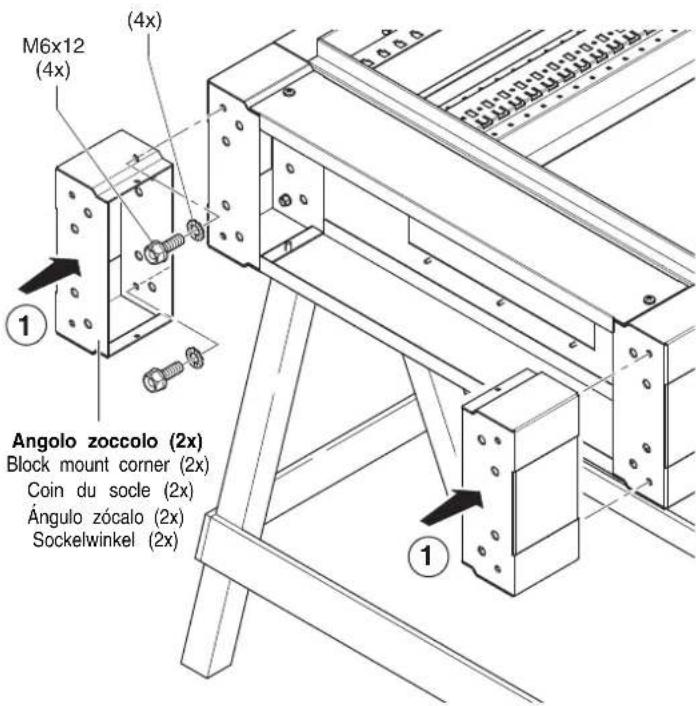 Gewiss GW45058 - MONTAGGIOZOCCOLO - ASSEMBLY OF BLOCK MOUNT - MONTAGE DU SOCLE - MONTAJE ZOCALO - MONTAGE DER SOCKEL - 2