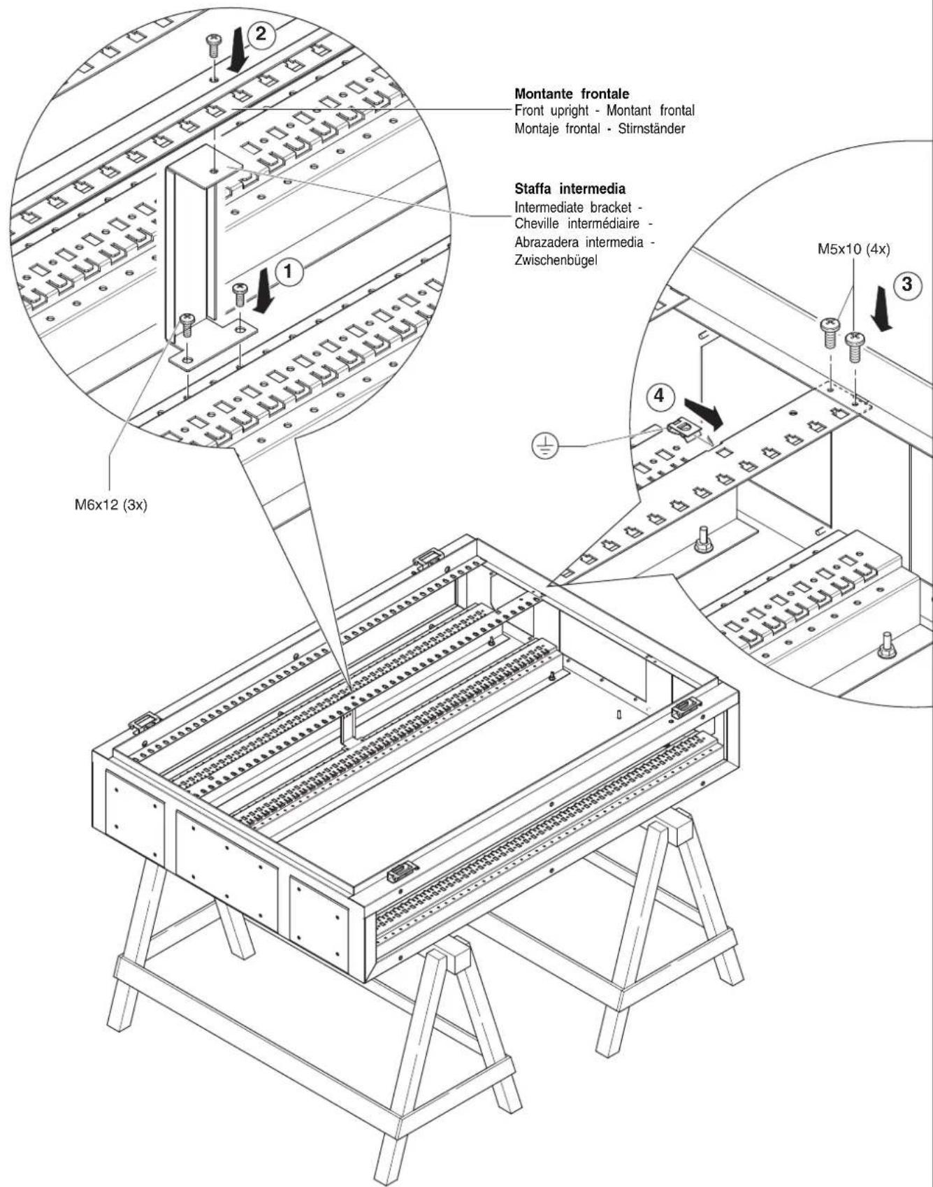 Gewiss GW45058 - MONTAGGIOZOCCOLO - ASSEMBLY OF BLOCK MOUNT - MONTAGE DU SOCLE - MONTAJE ZOCALO - MONTAGE DER SOCKEL - 16