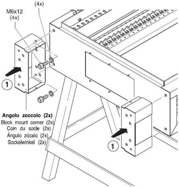 Gewiss GW45069 - MONTAGGIOZOCCOLO - ASSEMBLY OF BLOCK MOUNT - MONTAGE DU SOCLE - MONTAJE ZÓCALO - MONTAGE DER SOCKET - 1
