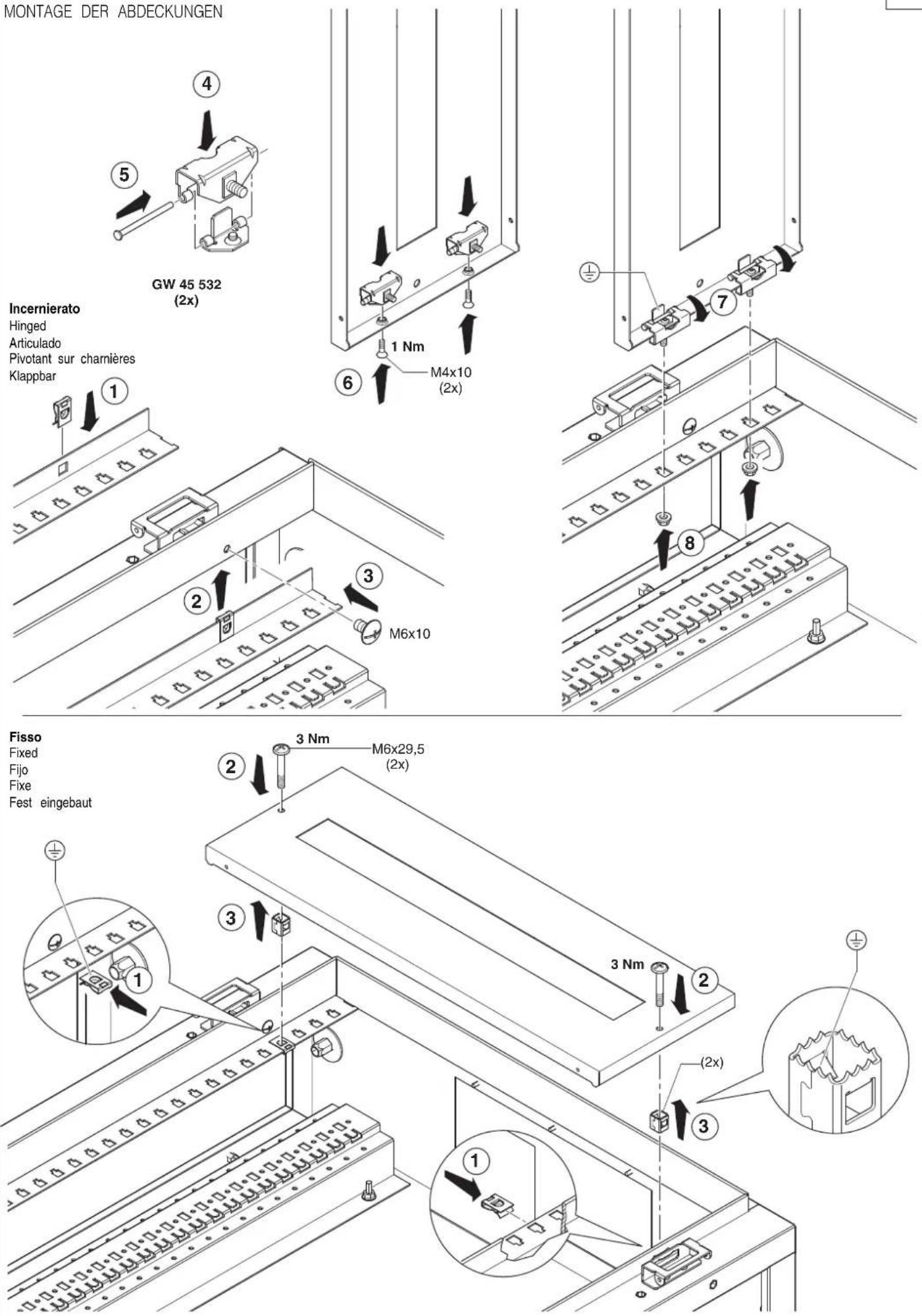 Gewiss GW45069 - MONTAGGIOZOCCOLO - ASSEMBLY OF BLOCK MOUNT - MONTAGE DU SOCLE - MONTAJE ZÓCALO - MONTAGE DER SOCKET - 11