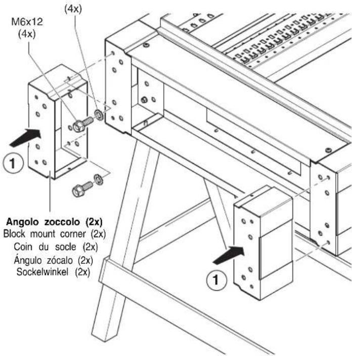 Gewiss GW45069 - MONTAGGIOZOCCOLO - ASSEMBLY OF BLOCK MOUNT - MONTAGE DU SOCLE - MONTAJE ZÓCALO - MONTAGE DER SOCKET - 2
