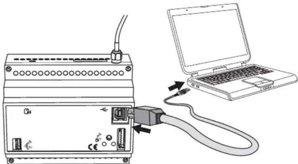 Gewiss GW90821 - CONNECTING THE PC TO THE REPEATER - 1