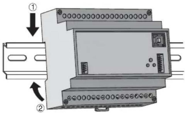 Gewiss GW90821 - ASSEMBLY ON THE DIN RAIL - 1
